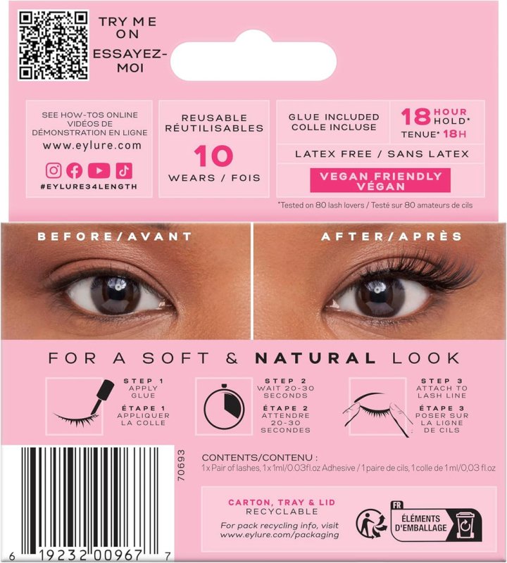 Eylure 3/4 Length No. 030 False Lashes Secondary image