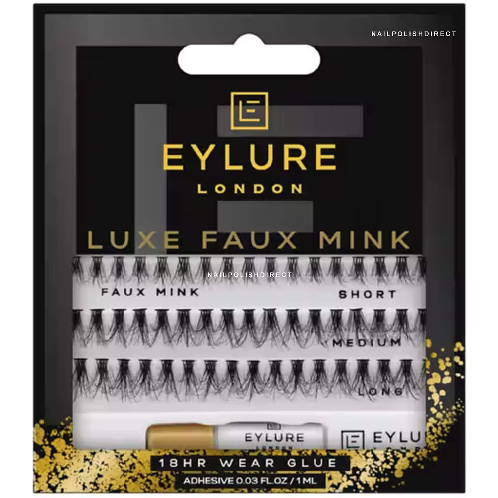 Eylure False Eyelashes - Luxe Faux Mink Individuals (Adhesive Included 1ml) Main image