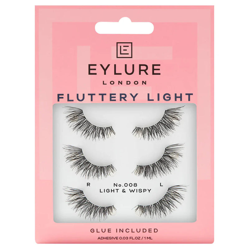 Eylure Fluttery Light 3/4 Length Lashes 008 Multipack of 3 - British D'sire Main image