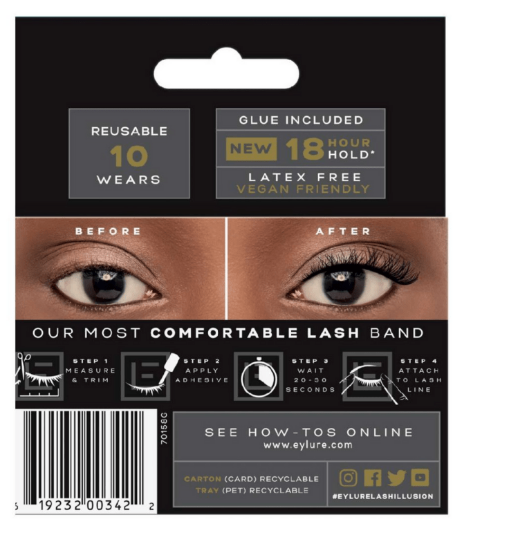 Eylure Lash Illusion Faux Mink Lashes No 301 - False Eyelashes - British D'sire