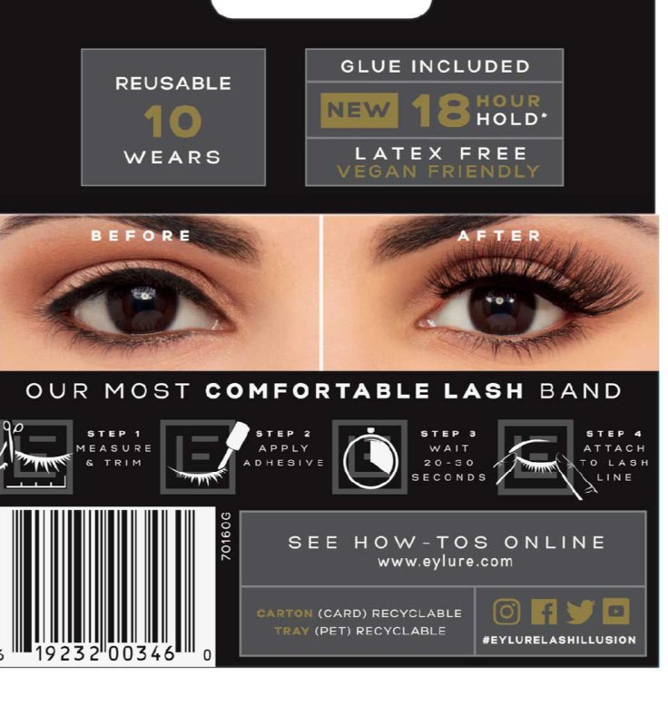 Eylure Lash Illusion Faux Mink Lashes No 305 - False Eyelashes - British D'sire