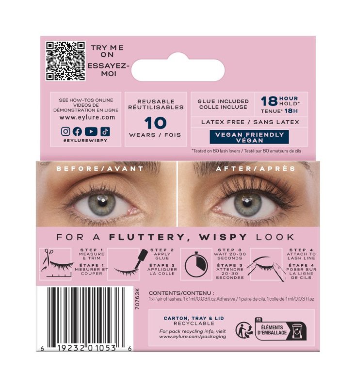 Eylure Light and Wispy Shorter Band Lashes 162 - False Eyelashes - British D'sire