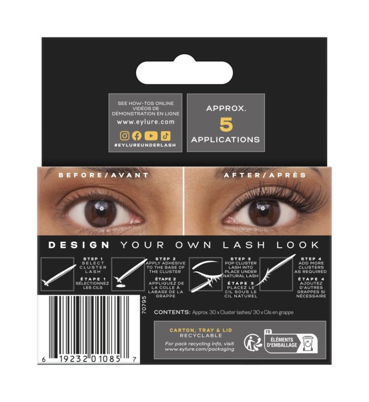 Eylure Underlash Salon Lash Extensions Cluster Wispy - False Eyelashes - British D'sire