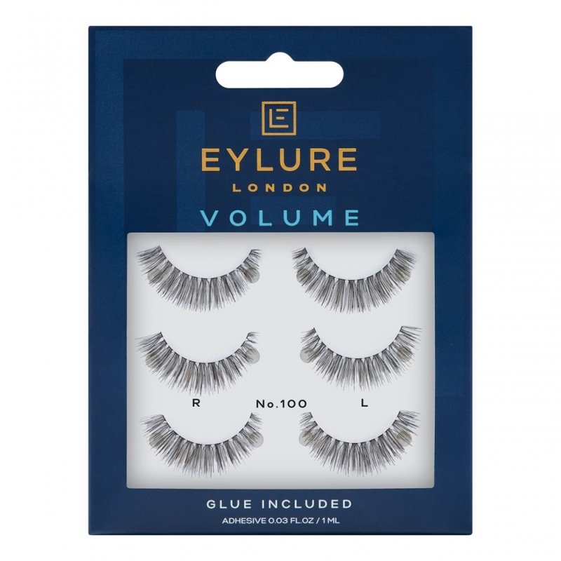 Eylure Volume 100 Lashes, Multipack 3 prs - False Eyelashes - British D'sire