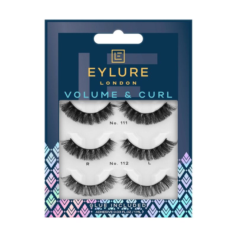 Eylure Volume and Curl Trio Kit - False Eyelashes - British D'sire