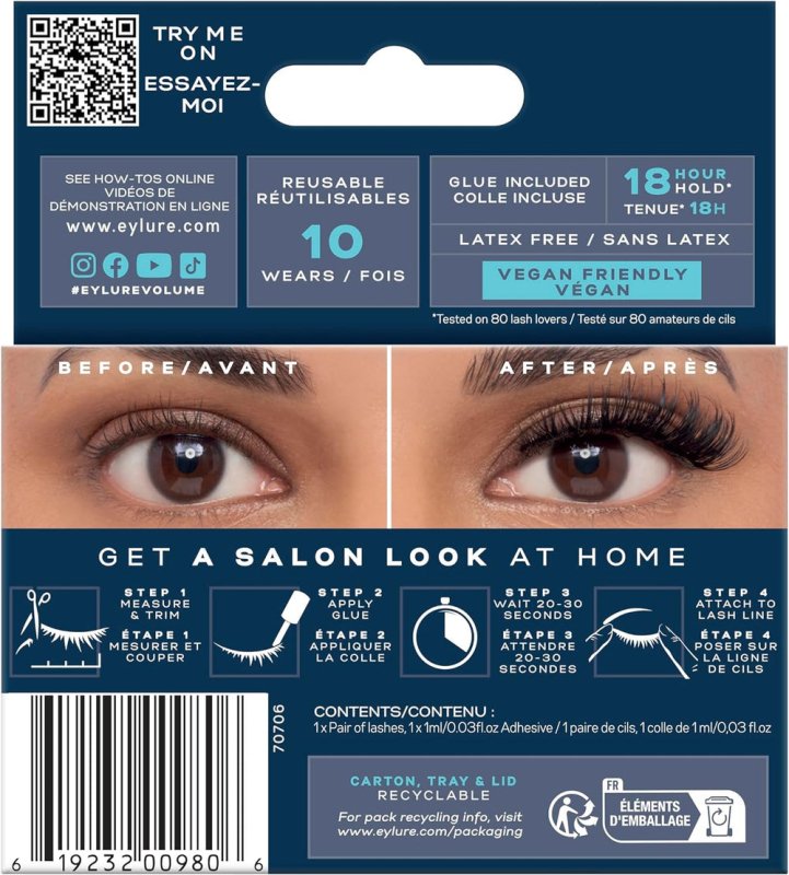 Eylure Volume No. 123 False Lashes Secondary image
