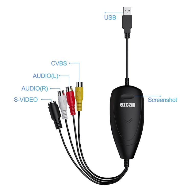 Ezcap 172 USB 2.0 Audio Video Grabber Capture Card Support Windows System - British D'sire