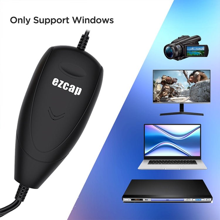 Ezcap 172 USB 2.0 Audio Video Grabber Capture Card Support Windows System - British D'sire