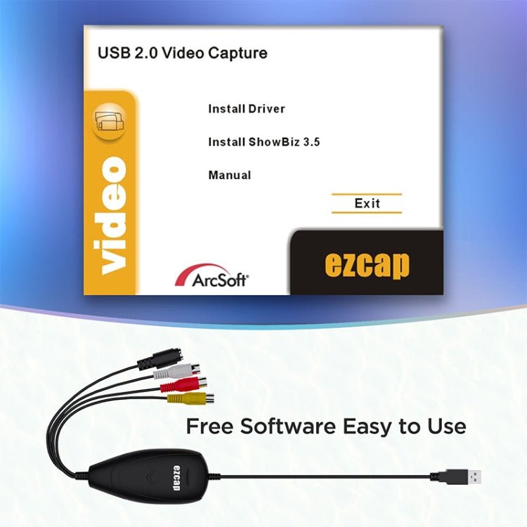 Ezcap 172 USB 2.0 Audio Video Grabber Capture Card Support Windows System - British D'sire