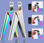FABIYAN Nail Art Scissors Set Stainless Steel Nail Clippers Dead Skin Scissors Remover Steel Push, Specification: Set 4 - British D'sire