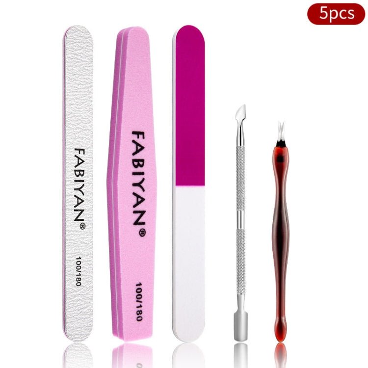 FABIYAN Nail Art Tool Set Manicure Disarm Tool Set, Specification: 5-piece Set Secondary image