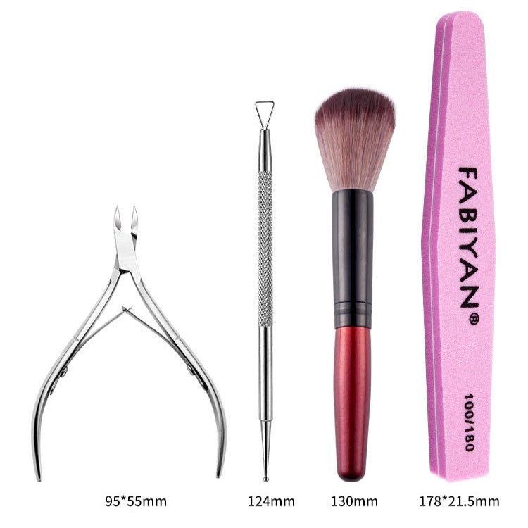 FABIYAN Nail Art Tool Set Manicure Disarm Tool Set, Specification: 8 - piece Set - British D'sire