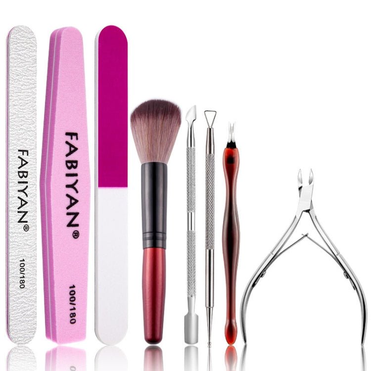 FABIYAN Nail Art Tool Set Manicure Disarm Tool Set, Specification: 8 - piece Set - British D'sire Main image