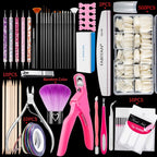 FABIYAN Nail Brush Nail Piece Set Nail Art Polishing Supplies Set, Specification: Natural Big Set - British D'sire