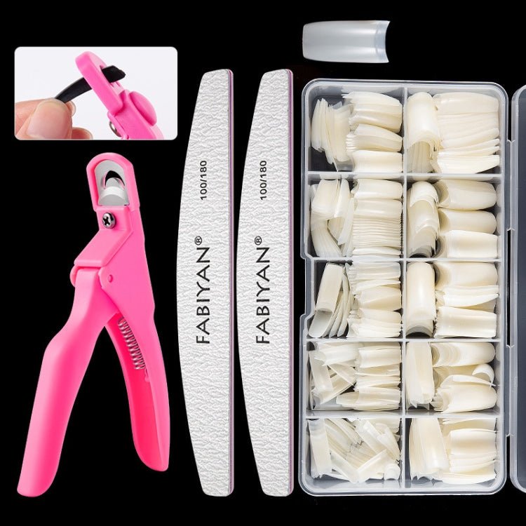 FABIYAN Nail Brush Nail Piece Set Nail Art Polishing Supplies Set, Specification: Natural Small Set - British D'sire Main image