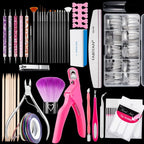 FABIYAN Nail Brush Nail Piece Set Nail Art Polishing Supplies Set, Specification: Transparent Big Set - British D'sire