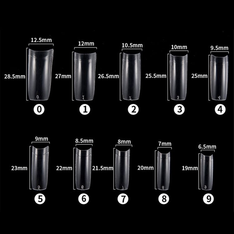 FABIYAN Nail Brush Nail Piece Set Nail Art Polishing Supplies Set, Specification: Transparent Full - sticked Small Set - British D'sire