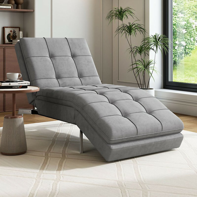 Fabric Upholstered Chaise Lounge - chaise lounge - British D'sire