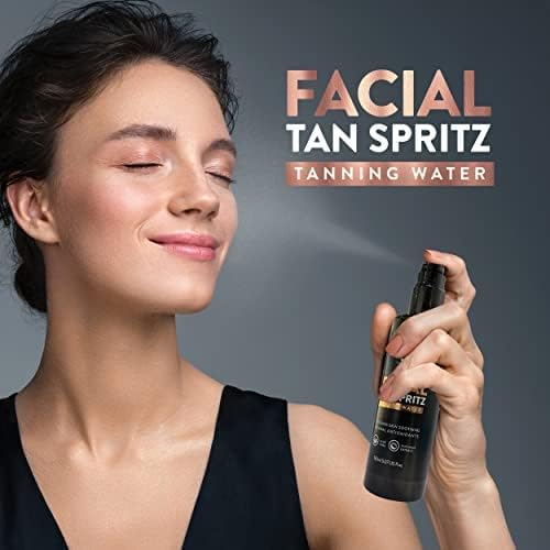 Face Self Tanning Water Aloe Vera 150ml - Self Tan Face Mist, Face Tan, Vegan, DHA Natural Tanning Active no biscuit smell, Tropical smelling - British D'sire