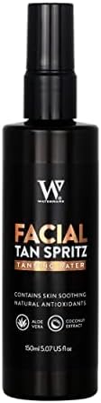Face Self Tanning Water Aloe Vera 150ml - Self Tan Face Mist, Face Tan, Vegan, DHA Natural Tanning Active no biscuit smell, Tropical smelling - British D'sire Main image
