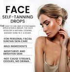 Face Tanning Drops, 30ML Self Tanning Drops For Face, Natural Face Tanner Drops, Create Bronzed Skin, Tanning Drops to Add to Moisturiser, Gradual Face Tanner Drops, for All Skin Types (2PCS) - British D'sire