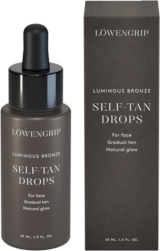 Facial Self Tanner by Löwengrip – Gradual Self Tanning Drops For Face, Mix in Your Moisturizer, Bronzer Drops – 30 ml - British D'sire