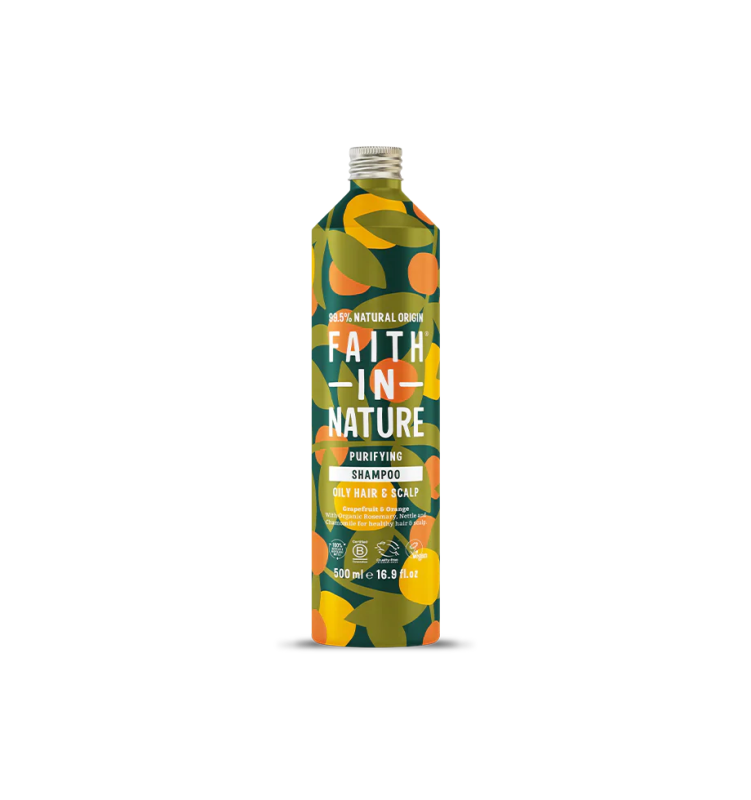 Faith in Nature Grapefruit and Orange Shampoo in a Metal Bottle 500ml - Shampoo - British D'sire
