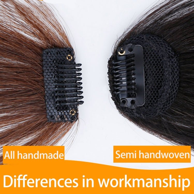 Fake Bangs Clip Hairpiece Synthetic Bangs Hair(Brown) - British D'sire