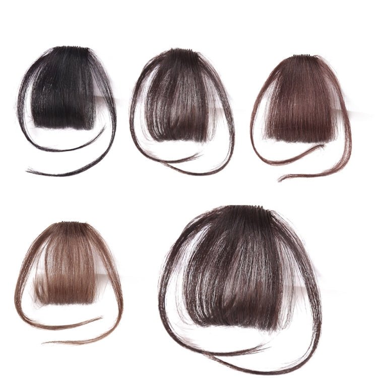 Fake Bangs Clip Hairpiece Synthetic Bangs Hair(Brown) - British D'sire