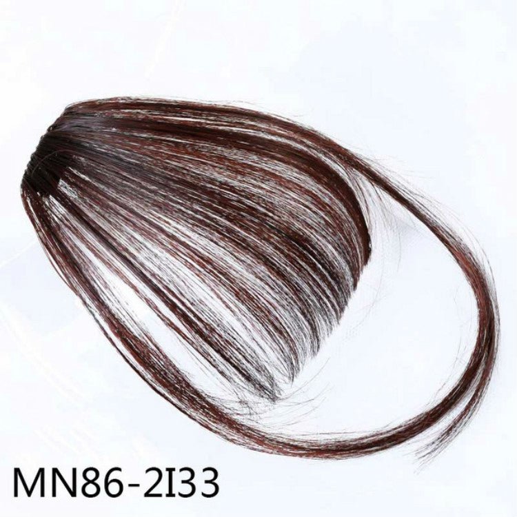 Fake Bangs Clip Hairpiece Synthetic Bangs Hair(Brown) - British D'sire