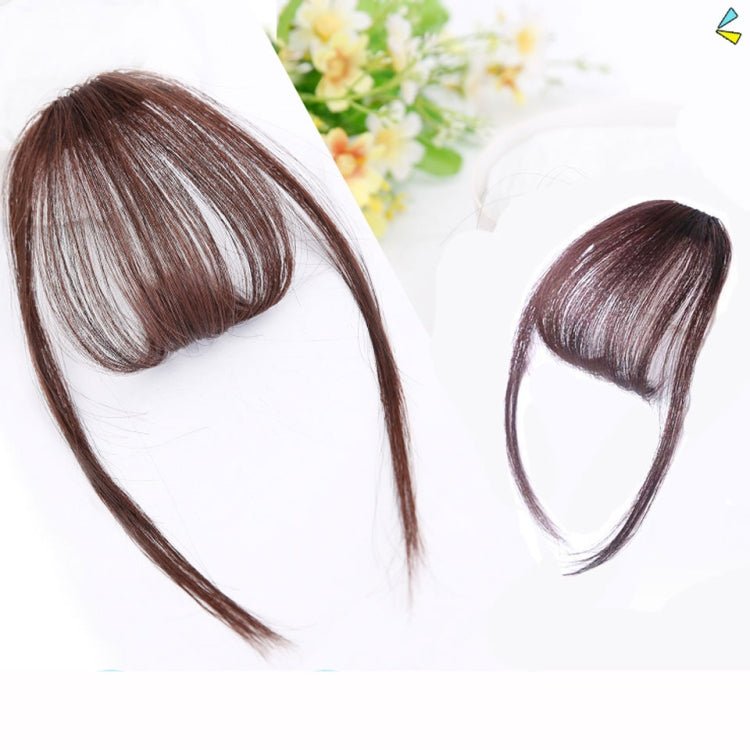 Fake Bangs Clip Hairpiece Synthetic Bangs Hair(Brown) - British D'sire