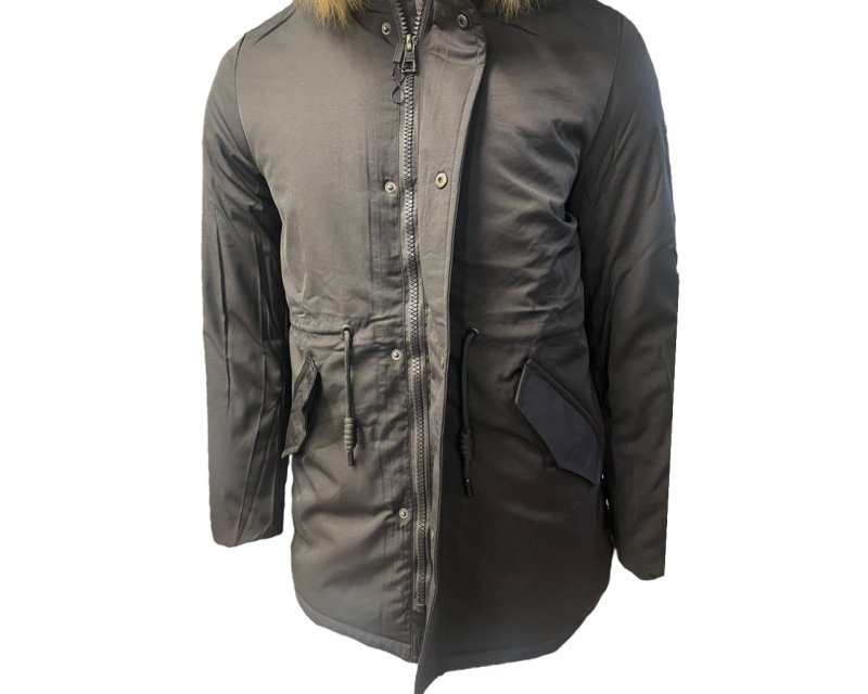 Faux Fur Lined Hooded Padded Parka Jacket - Jackets - British D'sire