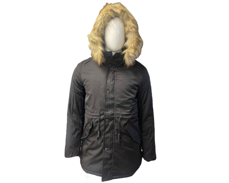 Faux Fur Lined Hooded Padded Parka Jacket - Jackets - British D'sire