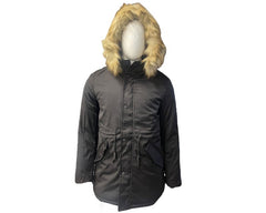 Faux Fur Lined Hooded Padded Parka Jacket - Jackets - British D'sire