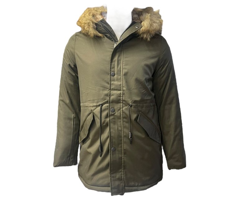 Faux Fur Lined Hooded Padded Parka Jacket - Jackets - British D'sire