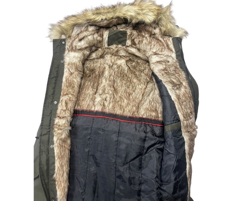 Faux Fur Lined Hooded Padded Parka Jacket - Jackets - British D'sire