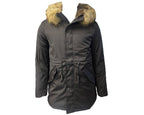 Faux Fur Lined Hooded Padded Parka Jacket - Jackets - British D'sire