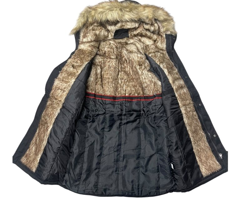 Faux Fur Lined Hooded Padded Parka Jacket - Jackets - British D'sire