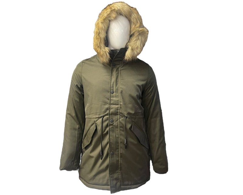 Faux Fur Lined Hooded Padded Parka Jacket - Jackets - British D'sire