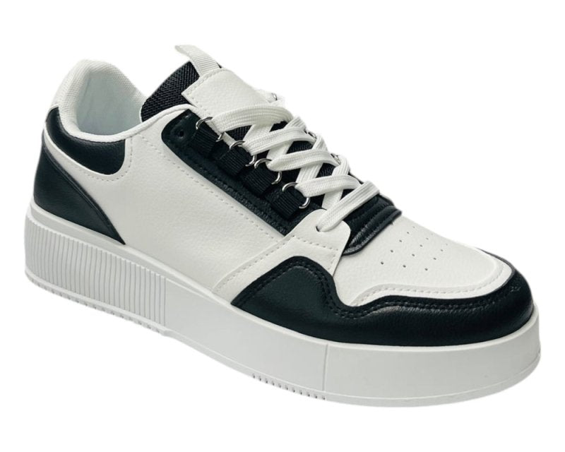 Faux Leather Casual Lace Up Trainers Secondary image