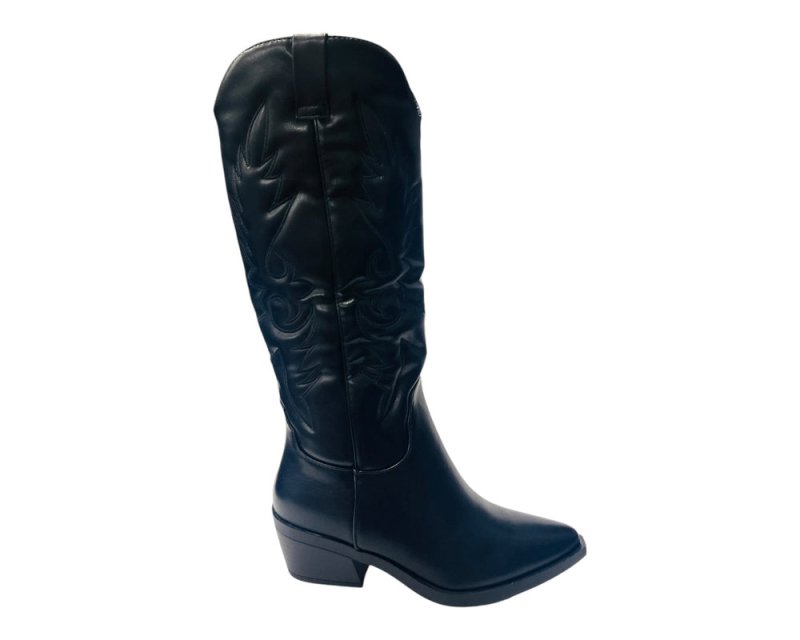 Faux Leather Embroidered Western Cowboy Boots Secondary image