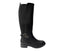 Faux Leather Knee High Elastic Panel Flat Sole Boots - Boots - British D'sire