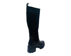 Faux Leather Knitted Knee High Boots - Boots - British D'sire