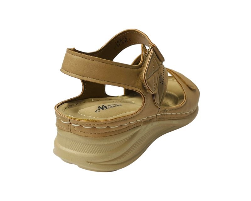 Faux Leather Lightweight Padded Sandals - Sandals - British D'sire