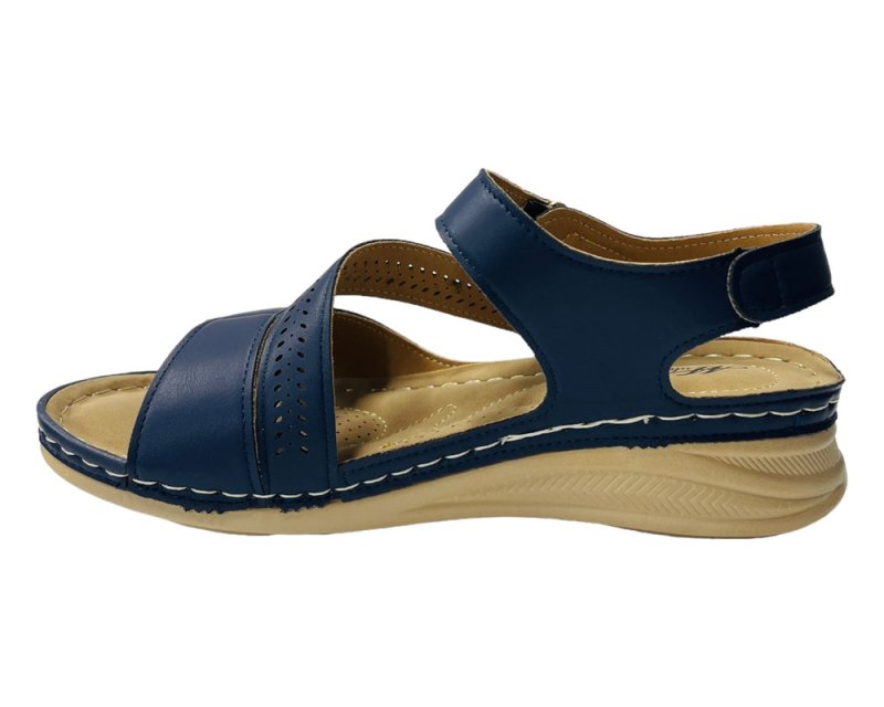 Faux Leather Lightweight Padded Sandals - Sandals - British D'sire