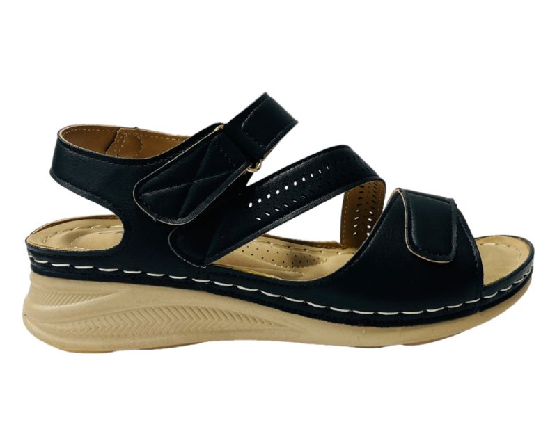 Faux Leather Lightweight Padded Sandals - Sandals - British D'sire