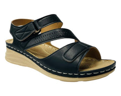 Faux Leather Lightweight Padded Sandals - Sandals - British D'sire