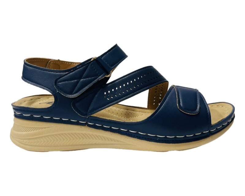 Faux Leather Lightweight Padded Sandals - Sandals - British D'sire