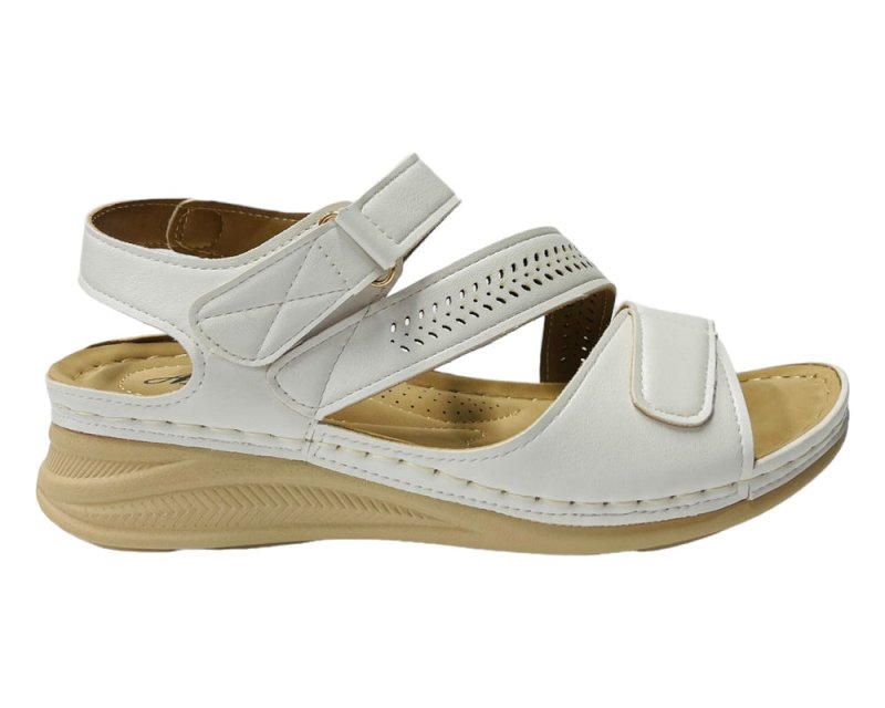 Faux Leather Lightweight Padded Sandals - Sandals - British D'sire