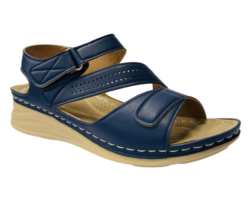 Faux Leather Lightweight Padded Sandals - Sandals - British D'sire